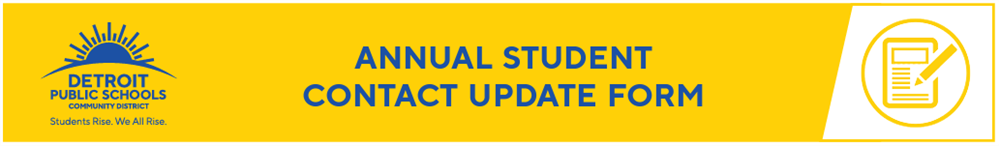 Annual Student Contact Form Banner Annual Student Contact Form Banner