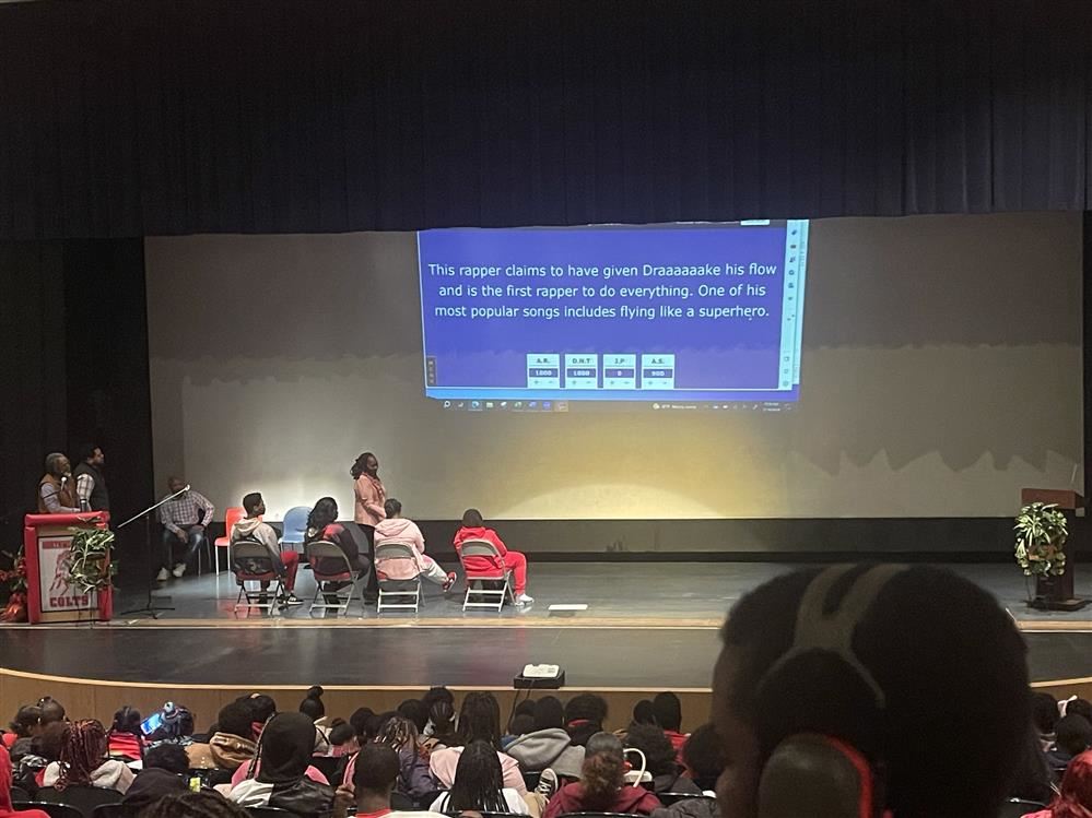 Projector with Game on stage