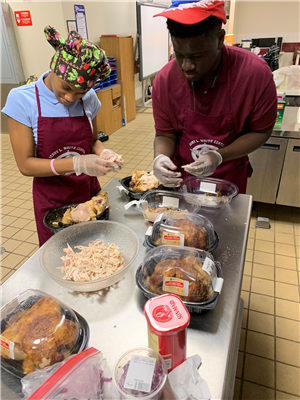 students cooking  