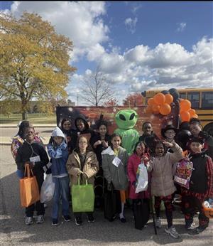 King High School hosted Ralph Bunche Preparatory Academy for trunk or treat