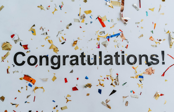 congratulations and confetti 