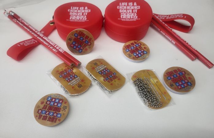  red caps and necklace 