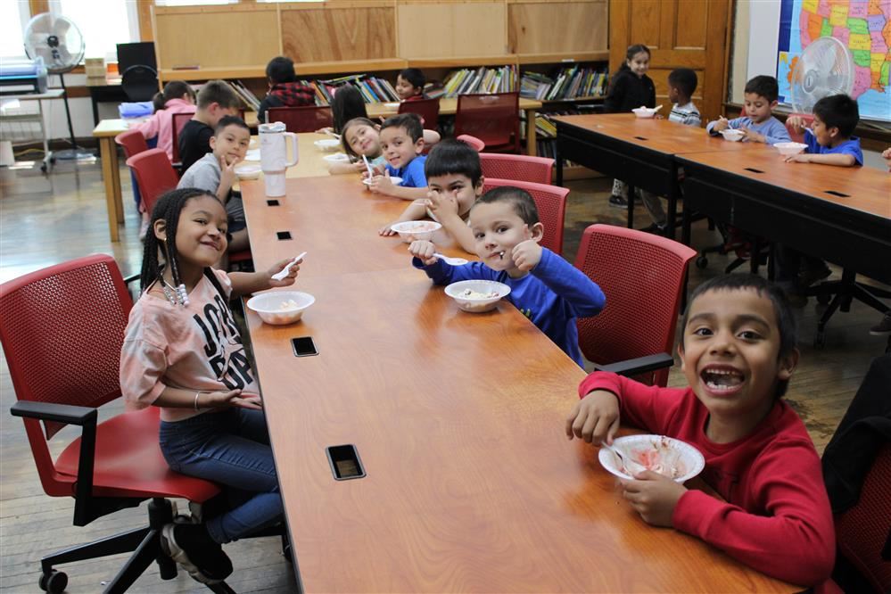  Student at Maybury enjoying ice cream! 