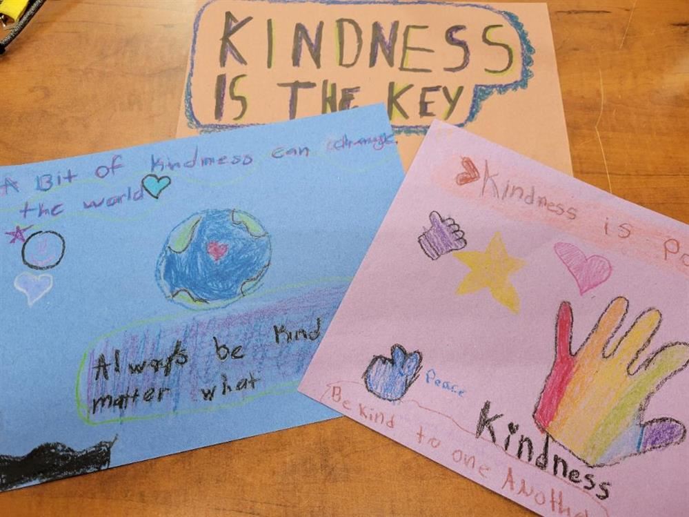  Drawings of students for World Kindness Day
