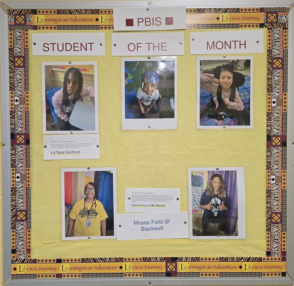  Student of the month bulletin board November