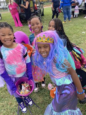girls smiling in costumes