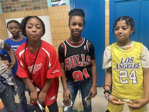Students in Sports gear