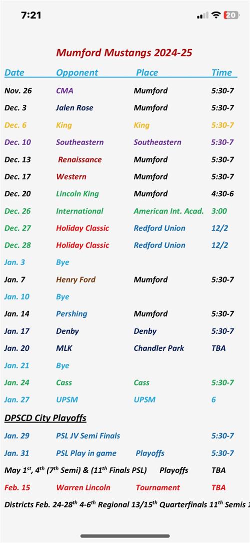 boys basketball schedule