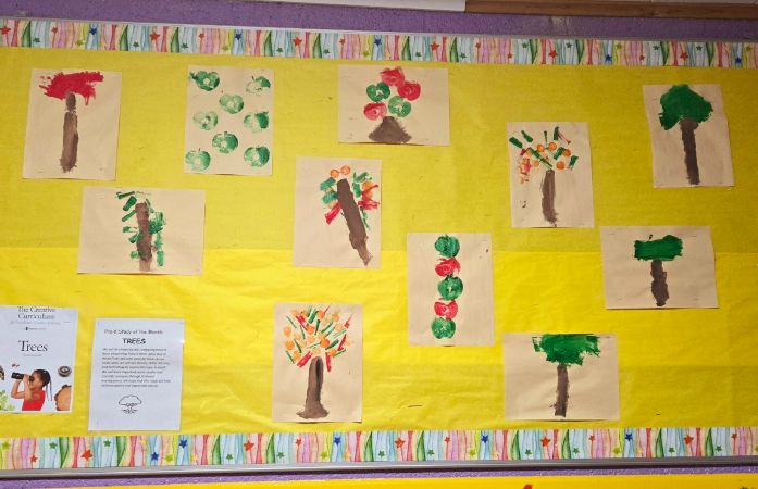 Barton student work samples about trees
