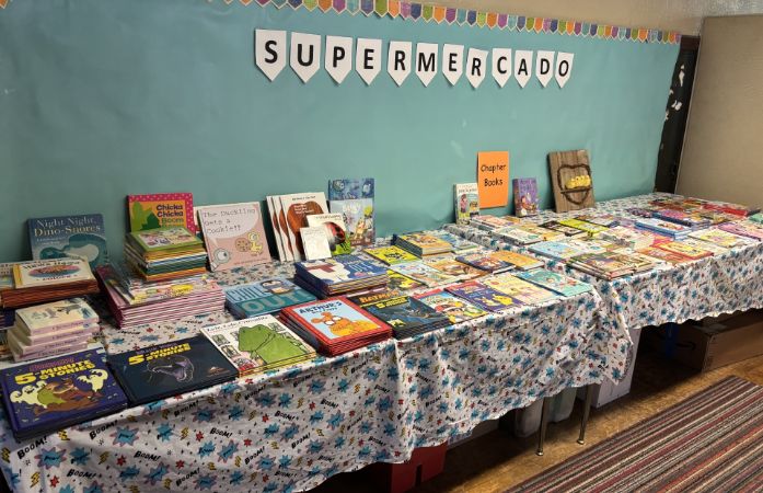  Books on tables