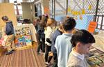 Students choosing books