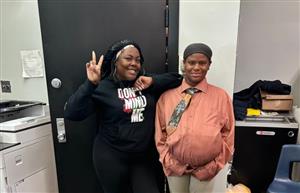 Ms. Nunnlley dressed like student and student dressed like Dr. NaNa