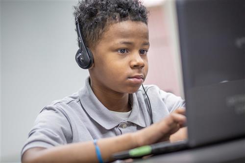 Boy on computer 