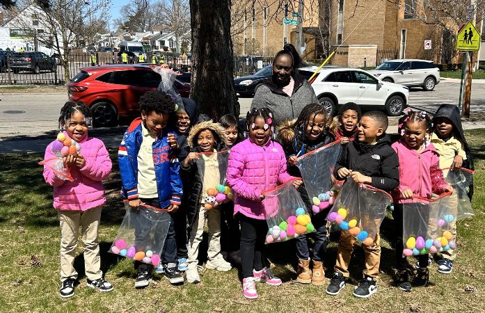  students egg hunt