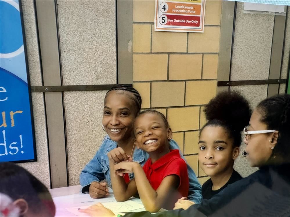 students with their grandparents