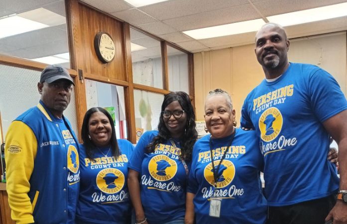 Staff with count day shirts