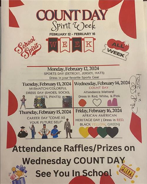 Spirit Week information 