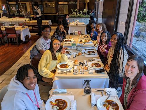 RHS Students Eating in Japan