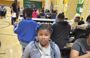 SWA students taking a break from the competition to pose for a pic