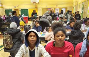 SWA students take a break from the competition to pose for a pic