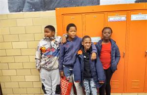 SWA students taking a break from the competition to pose for a pic
