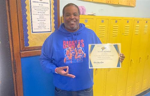  Staff Member of the Week Mr. Whitfield Smiling