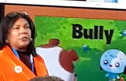  Speaker speaking about bullying