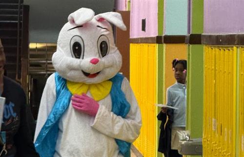  Easter Bunny walking