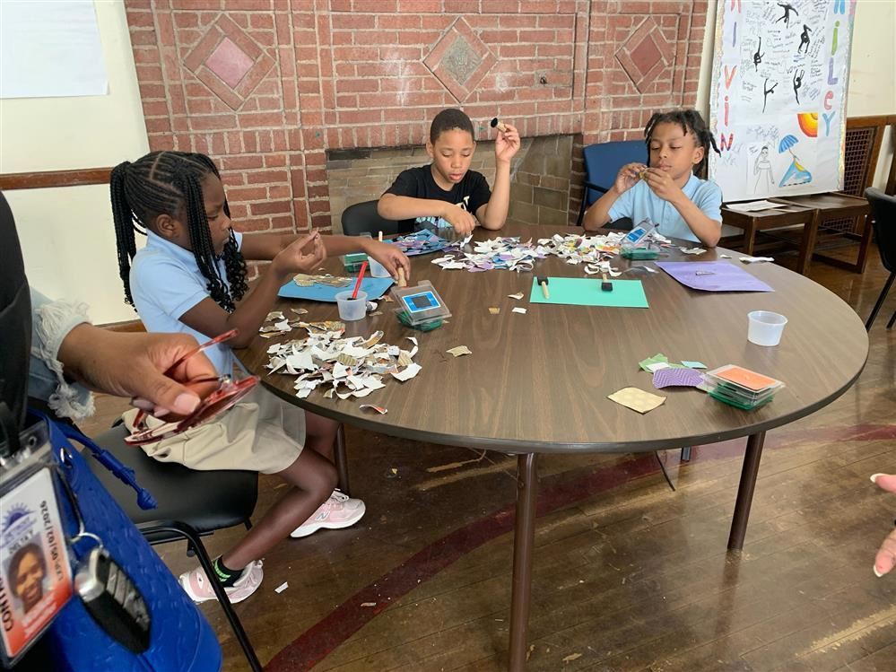 Picture of Students making their crafts