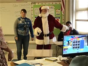 Malik meet Santa 