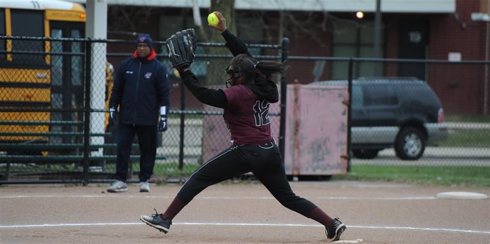  Western softball picture throwing out the first pitch of the game.