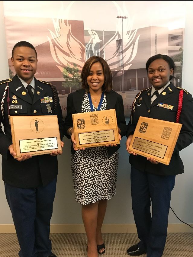 Principal and JROTC Students