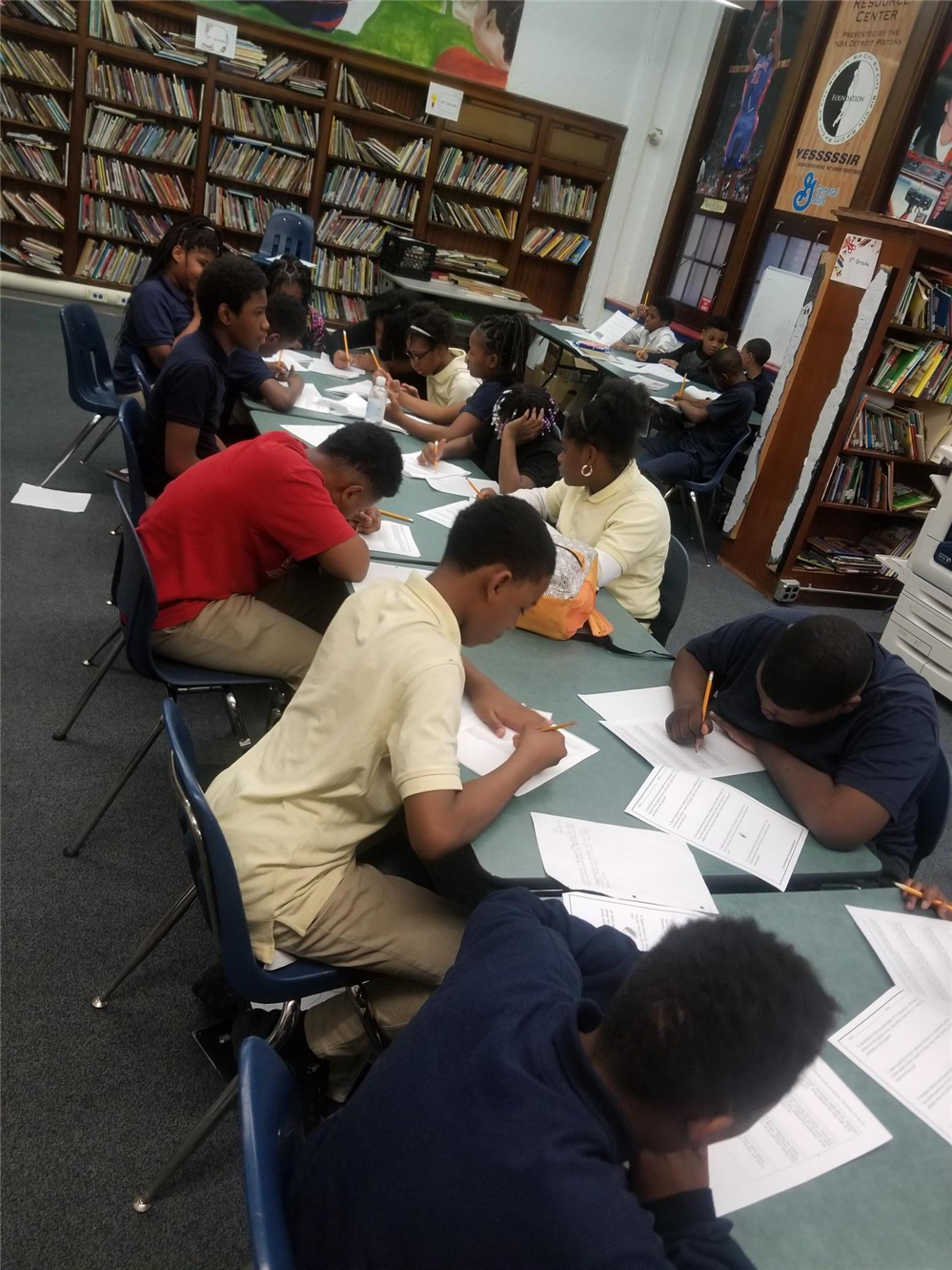 6th Grade students completing class work 6th Grade students completing class work