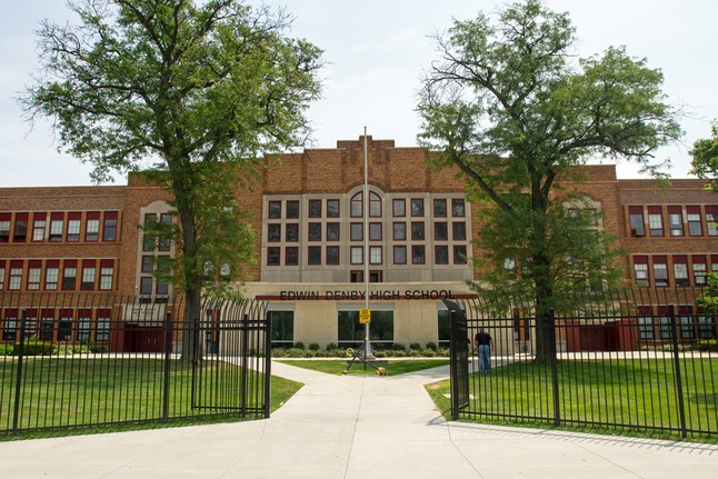 Front of school of Denby High School Front of school of Denby High School