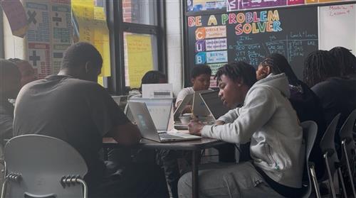 8th Graders in class.