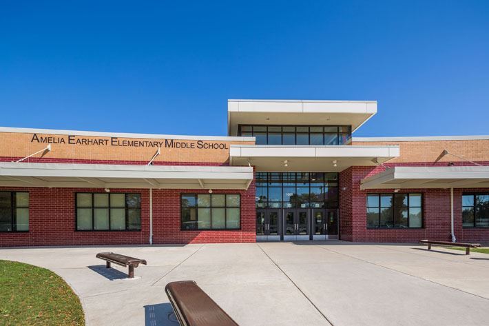 image of the entrance area at the front of the school