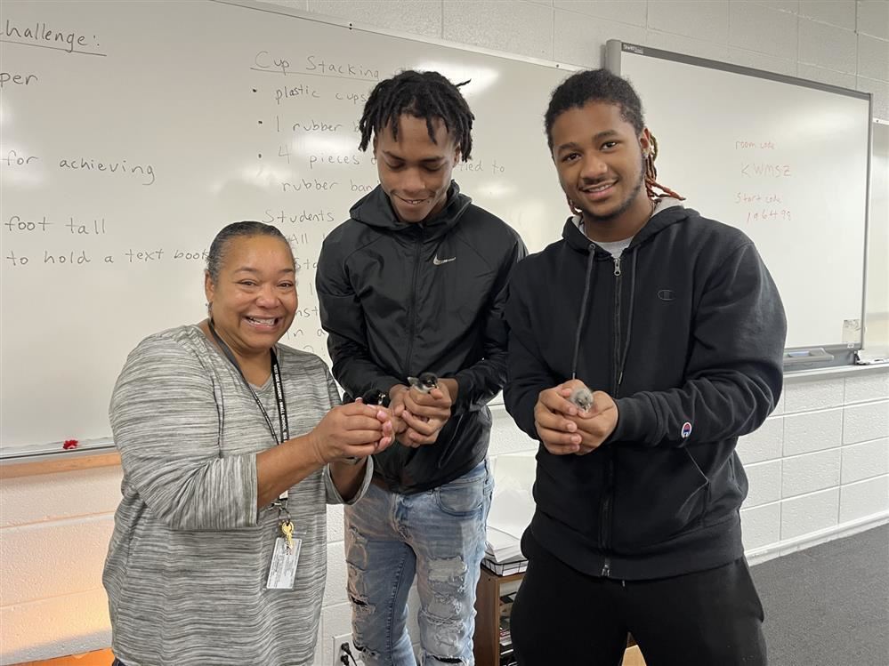  students and a teacher