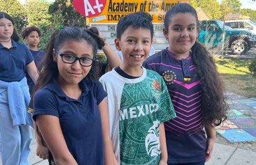 Students in the parade