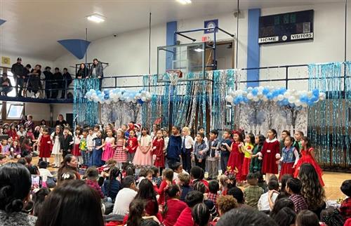 students performing