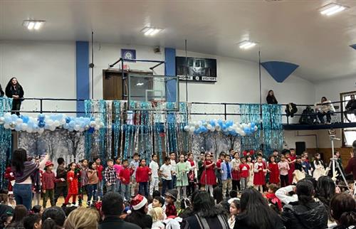 students performing