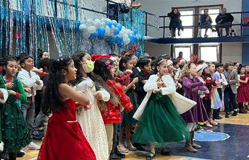 students performing