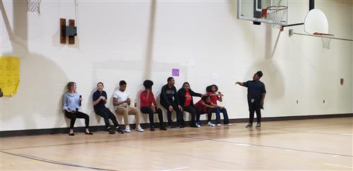 Students working out 