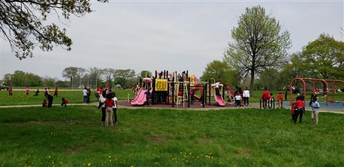 students at playground 1 