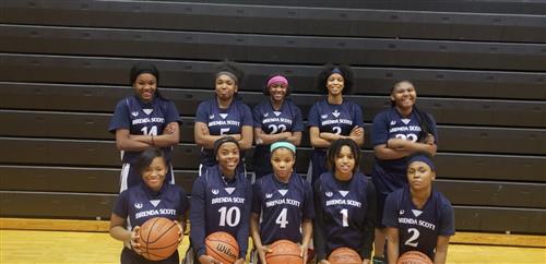 Brenda Scott Academy girl's basketball team 