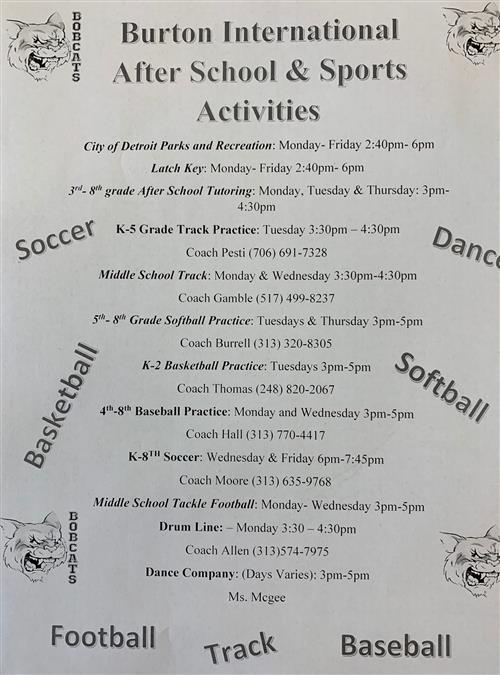 Burton international After School & Sports Activities 