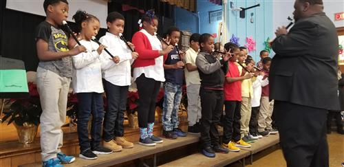 3rd grade playing Mary Had a Little Lamb 