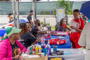 Student activites at Summer on the block