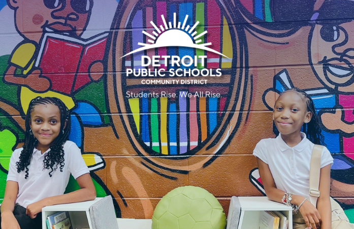  Two smiling students