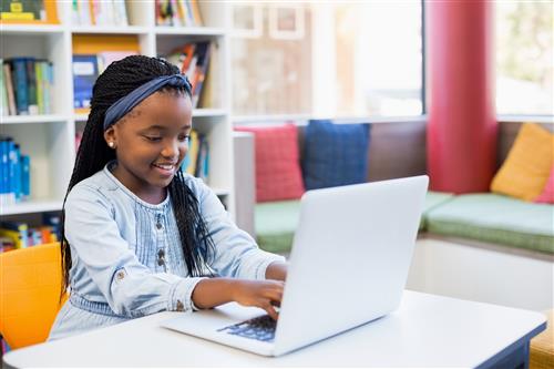 Female with laptop 