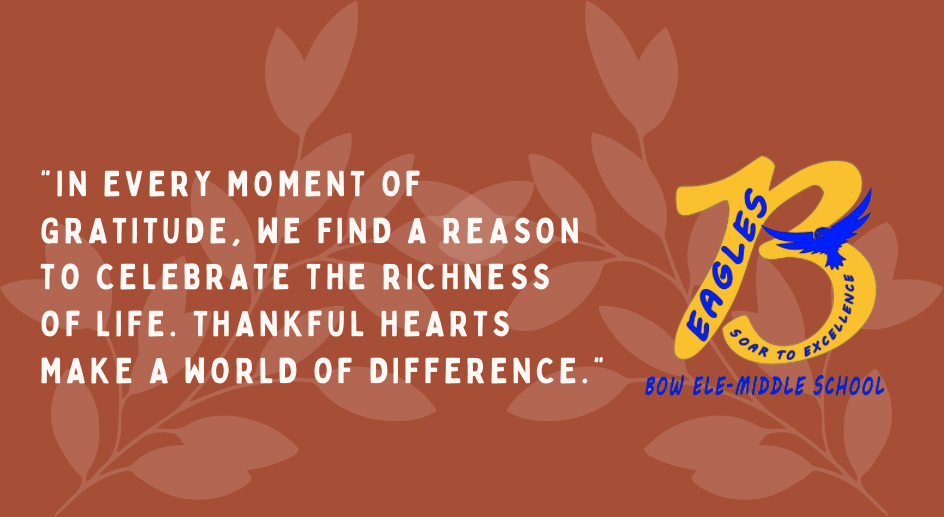 Happy Thanksgiving from Bow School!
